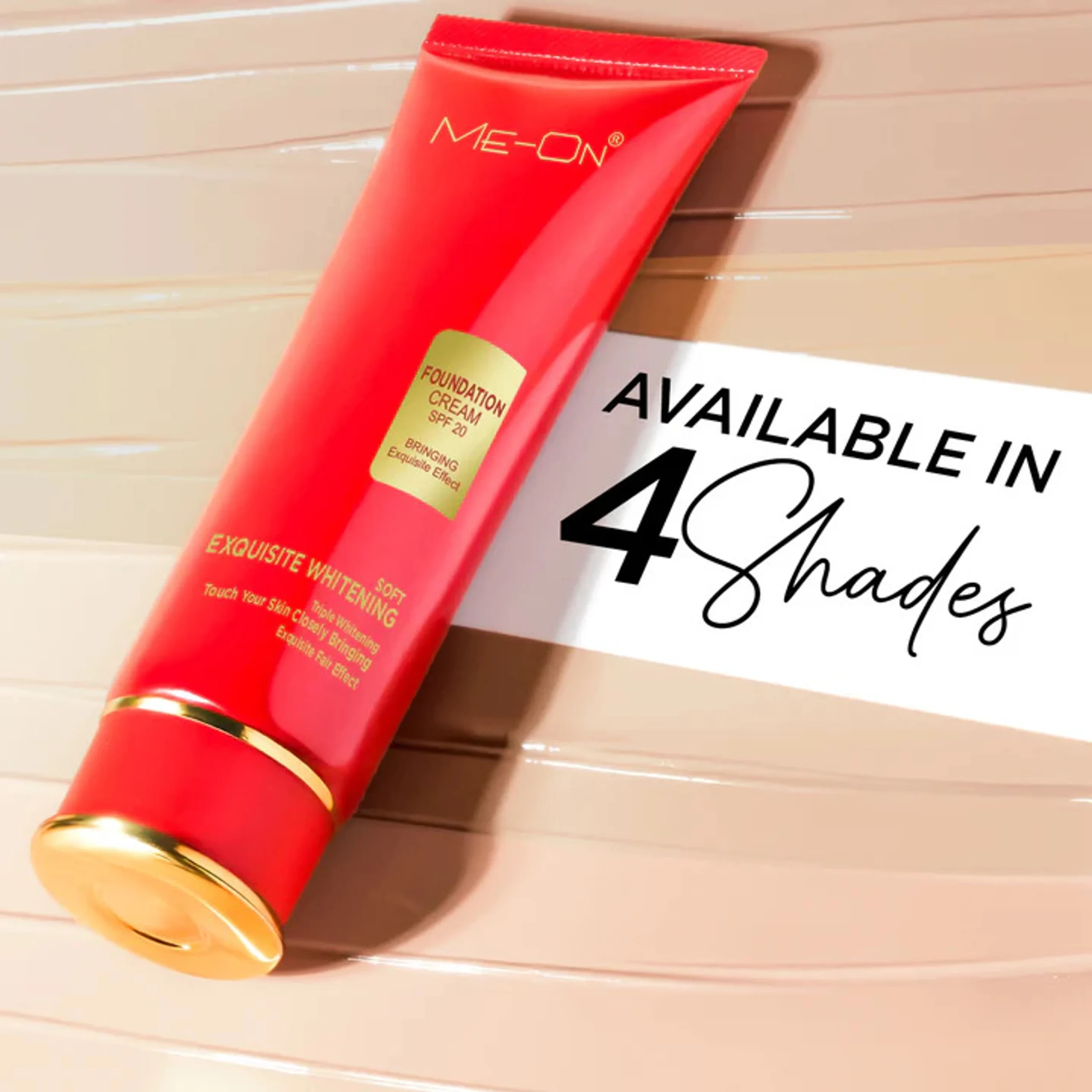 ME-ON Exquisite Whitening Cream Foundation Full Coverage For All Skin Type, Natural Finish. (80gm)