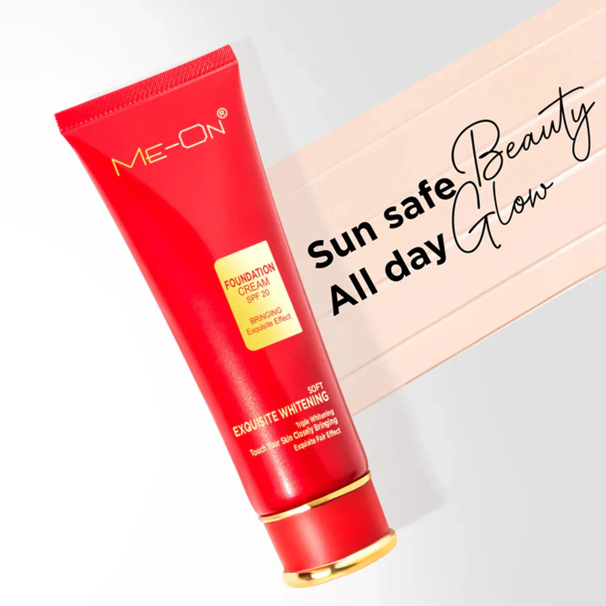 ME-ON Exquisite Whitening Cream Foundation Full Coverage For All Skin Type, Natural Finish. (80gm)