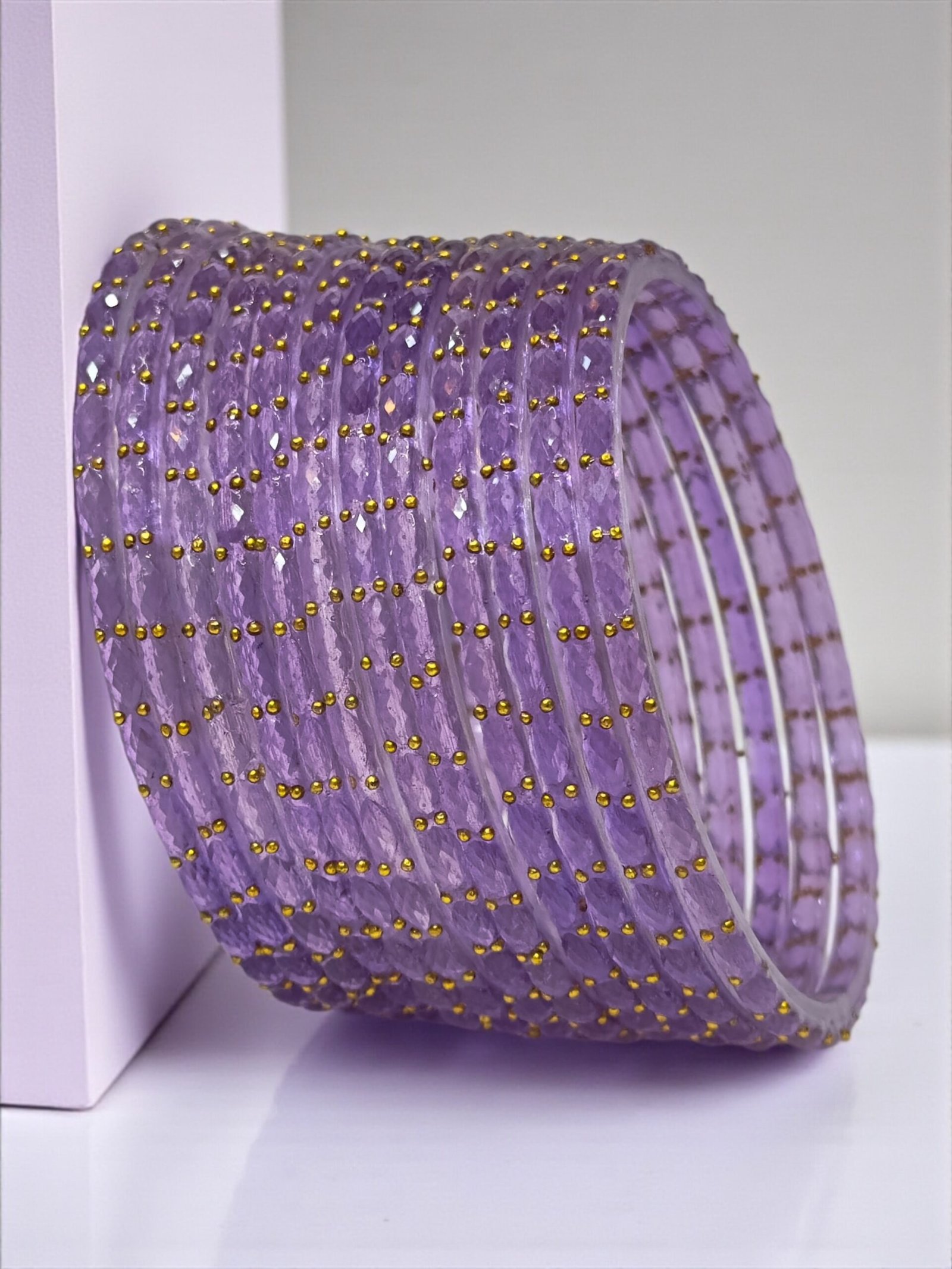 Traditional Glass Bangles with Crystal Work, Decorative Wrist Bracelet for Women, Handcrafted Indian Style Jewelry