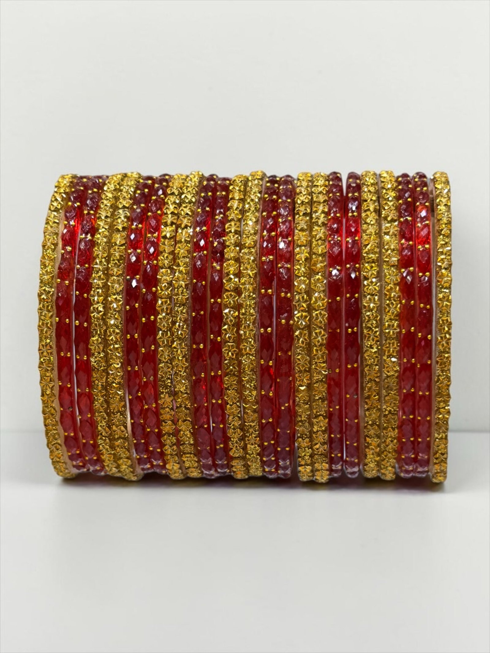 Elegant Designer Gold Textured Bangle Set – Traditional Statement Bangles for Women