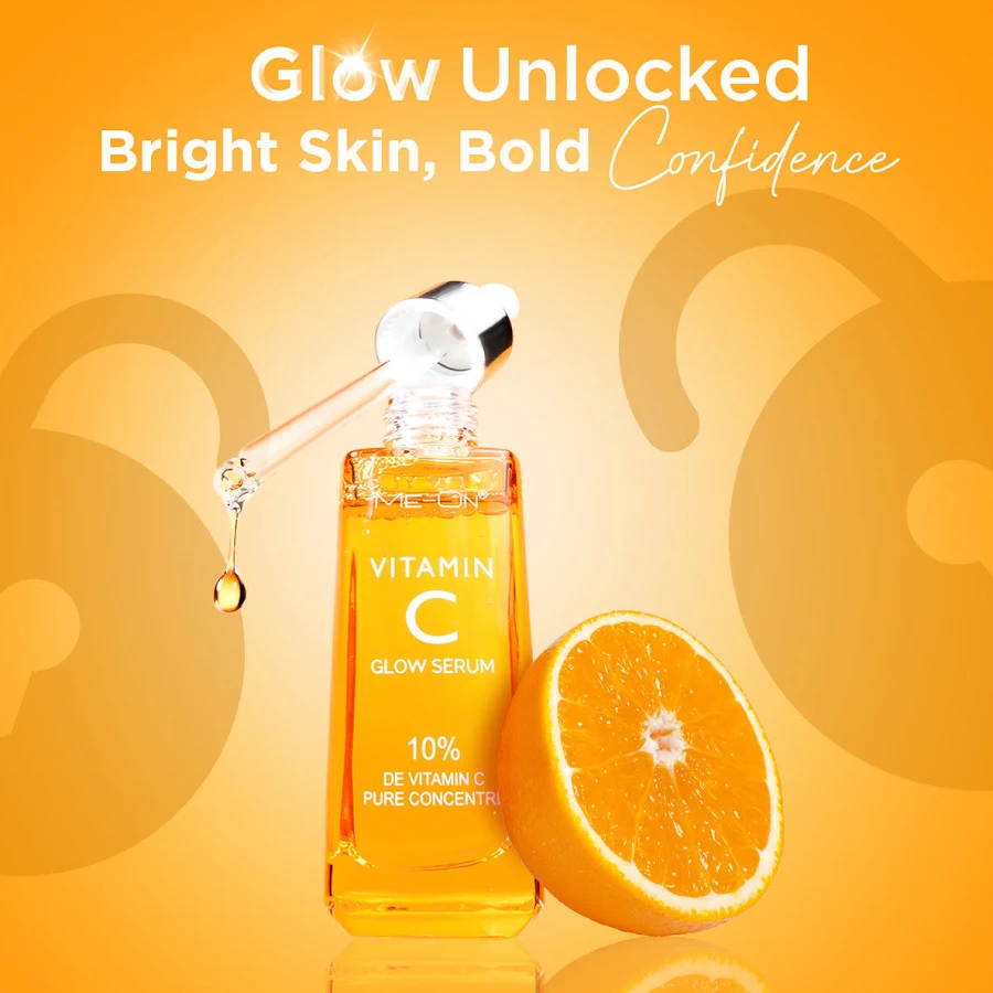 ME-ON Vitamin C Glow Serum – 10% Pure Vitamin C Concentrate for Bright, Radiant-Looking Skin